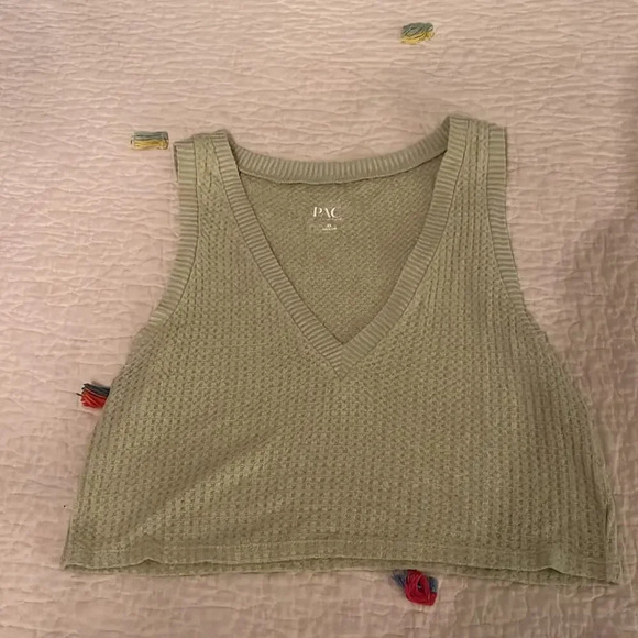 Pacsun basics green sweater tank XS new - Picture 1 of 5